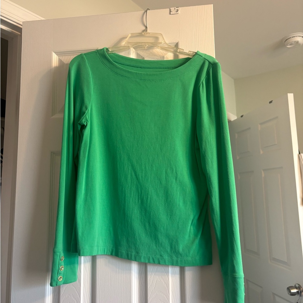 Lilly Pulitzer Vibrant Green Long Sleeve Tee